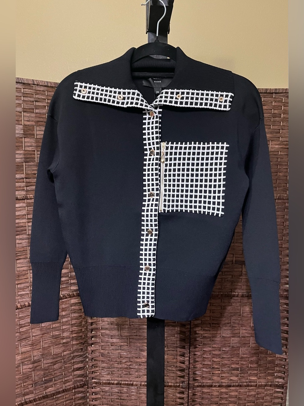 New Aleeza Paris Refined Knit Bomber Jacket – Size XS - Picture 2 of 7